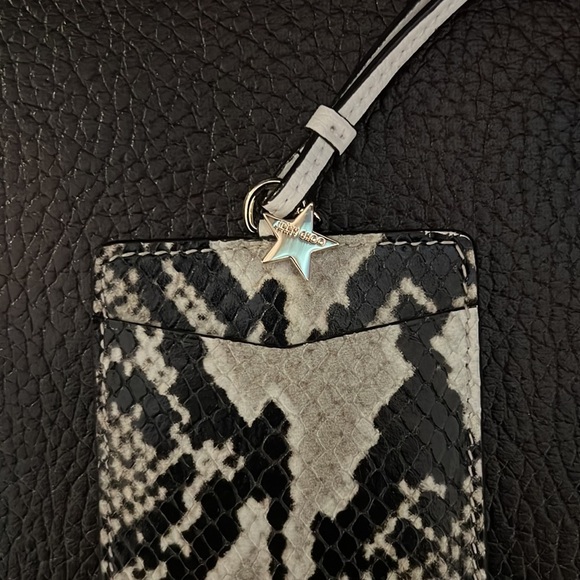 SALE!! Jimmy choo Python printed leather lanyard necklace card holder wallet NEW - Picture 5 of 6